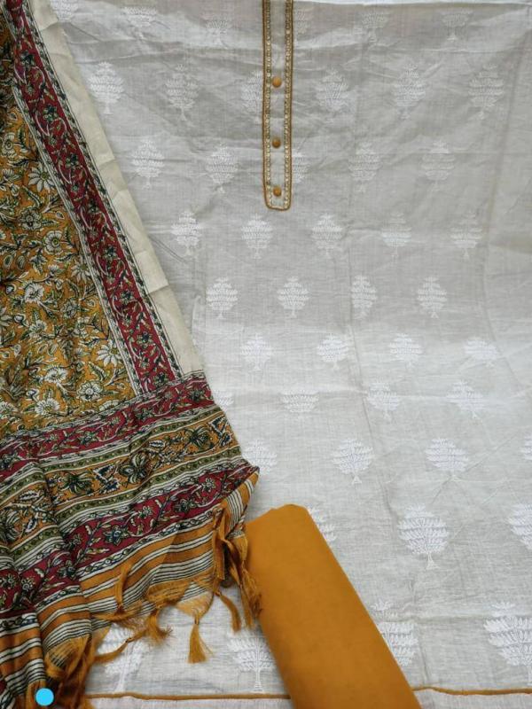 Khadi Cotton 3 Fancy Khadi Cotton Dress Material